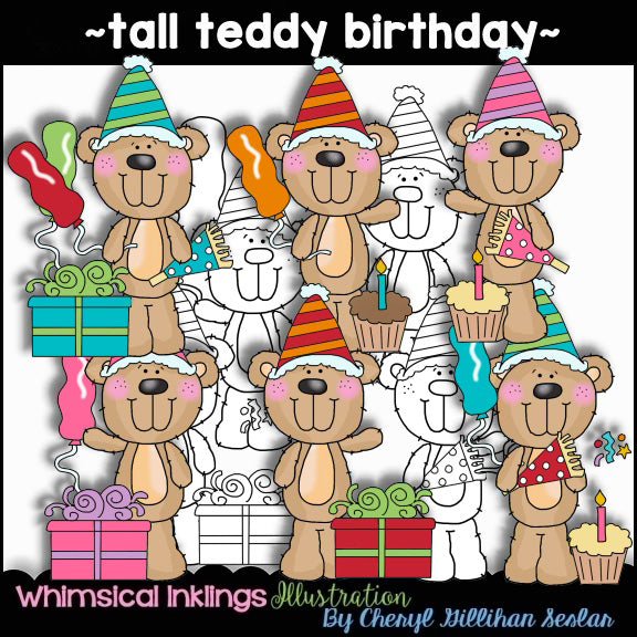 Tall Teddy Bears...Birthday
