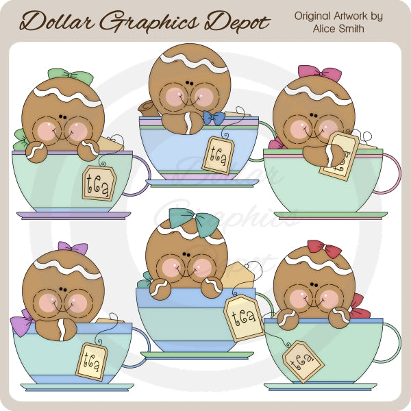 Jengibres en taza de té - Imágenes prediseñadas - *Exclusivo de DCS*