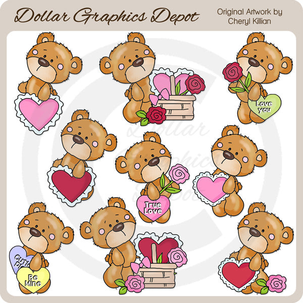 Teddykin - Valentine's Day - Clip Art