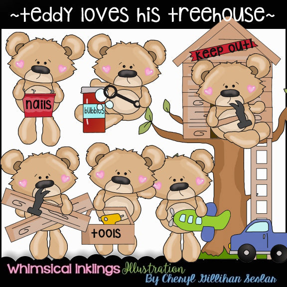 Ositos de peluche... ama su casa en el árbol