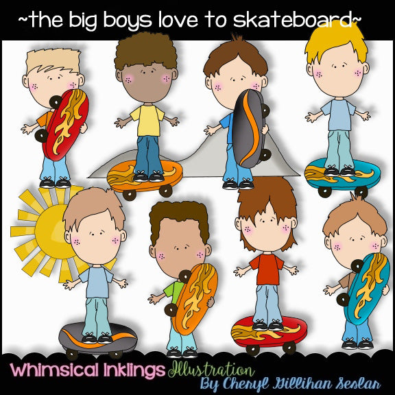 I grandi ragazzi adorano lo skateboard