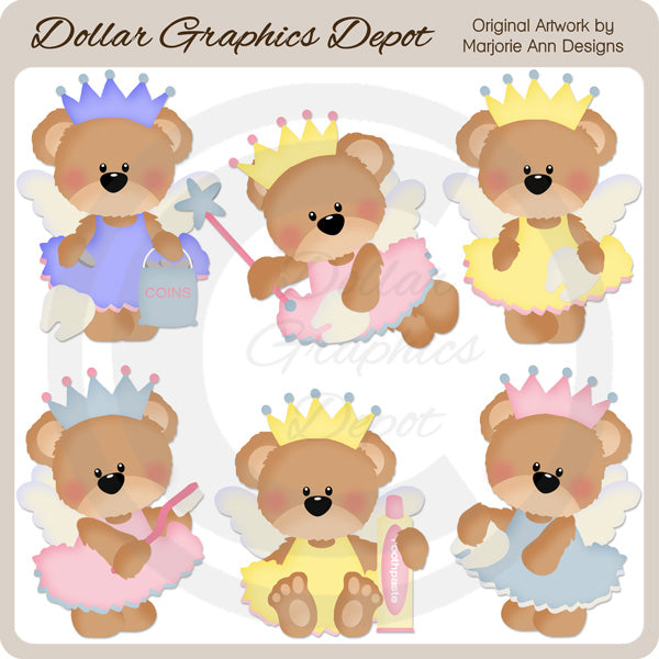 Tooth Fairy Bears 1 - Clip Art