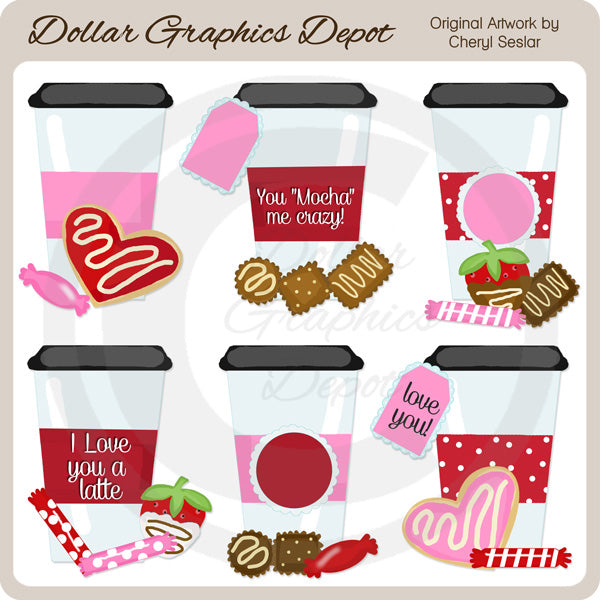 Valentine Espresso - Clip Art