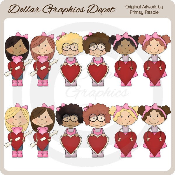 Ragazze di San Valentino 3 - ClipArt