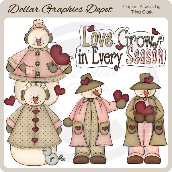 Valentine Snowfolk - Imágenes Prediseñadas