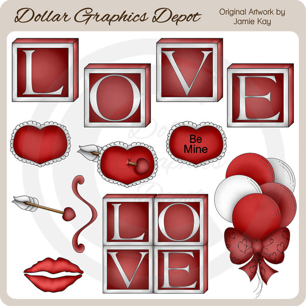 Elementi di San Valentino - ClipArt