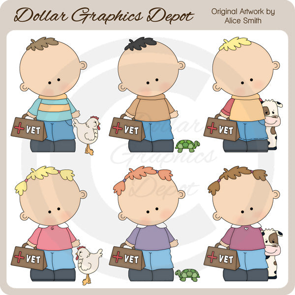 Vet Kids 2 - Clip Art - *DCS Exclusive*
