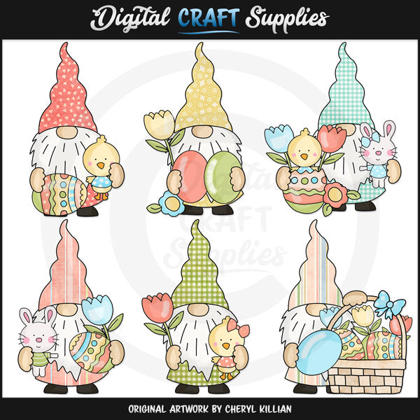 Piccoli gnomi pasquali - ClipArt