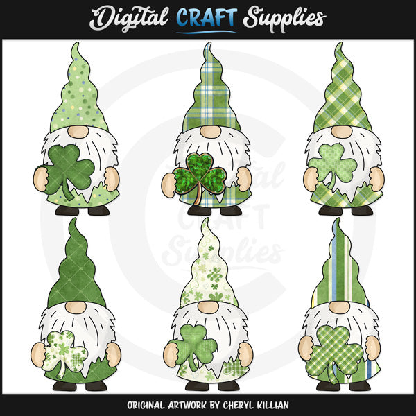 Piccoli gnomi trifoglio - ClipArt