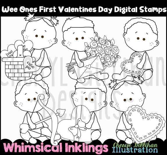 Wee Ones_First Valentines Day_Francobolli digitali