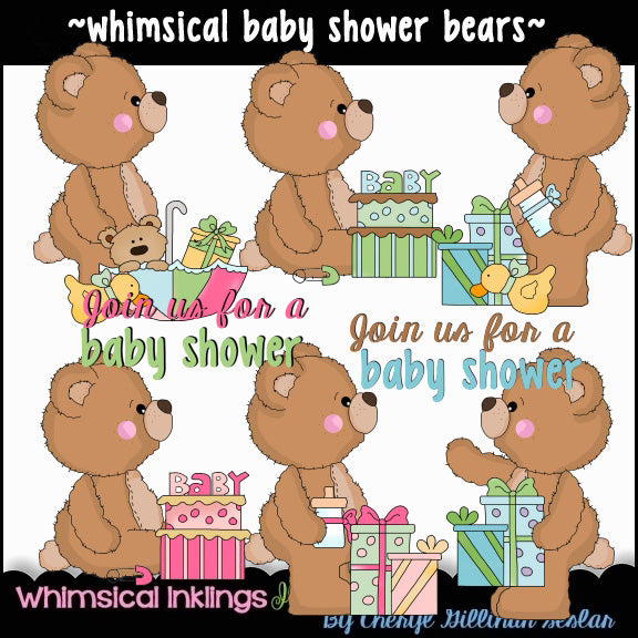 Whimsical Bears...Baby Shower Bears