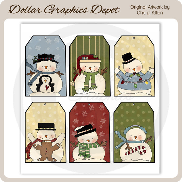 Winter Buddies Sheet Tags