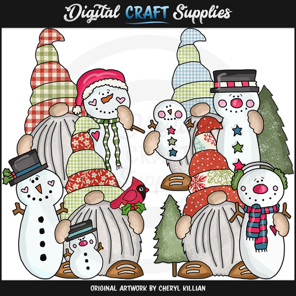 Gnomi invernali - ClipArt - Esclusiva DCS