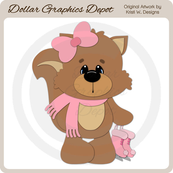 Winter Squirrel 1 - Cutting Files/Paper Piecing *DCS Exclusive*