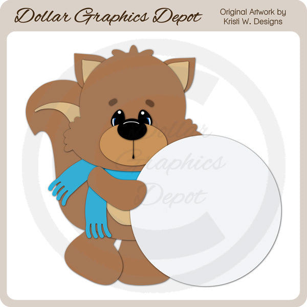 Winter Squirrel 2 - Cutting Files/Paper Piecing *DCS Exclusive*