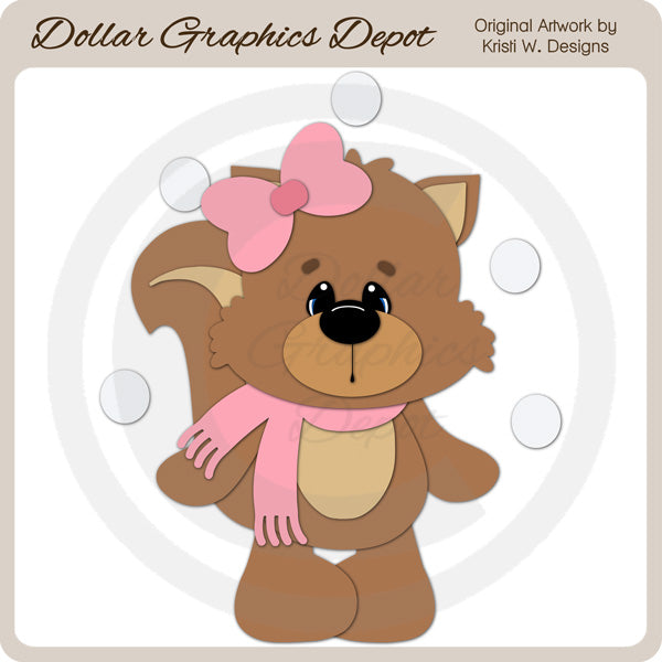 Winter Squirrel 5 - Cutting Files/Paper Piecing *DCS Exclusive*
