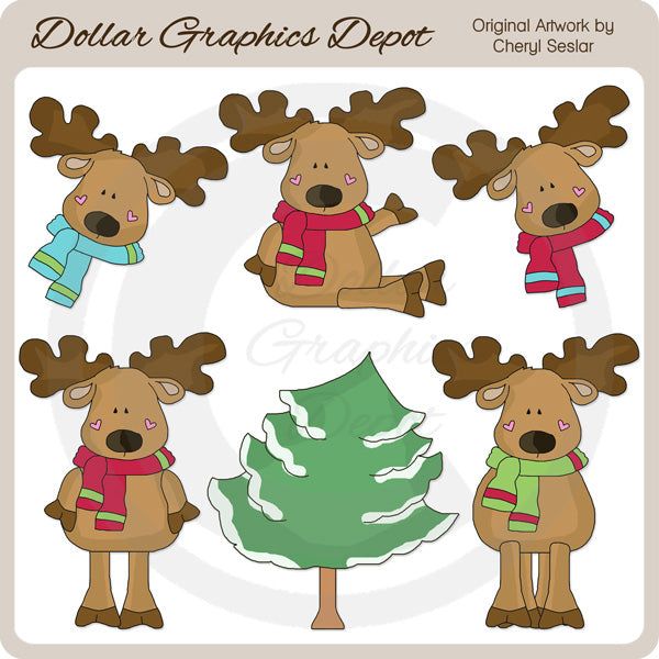 Alce invernale - ClipArt
