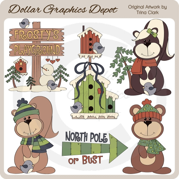 Vida Silvestre De Invierno - Clipart