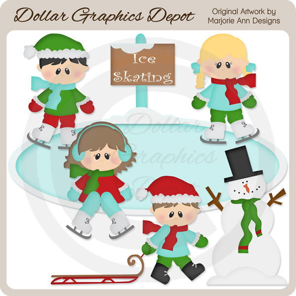 Wintertime Fun 1 - Clip Art