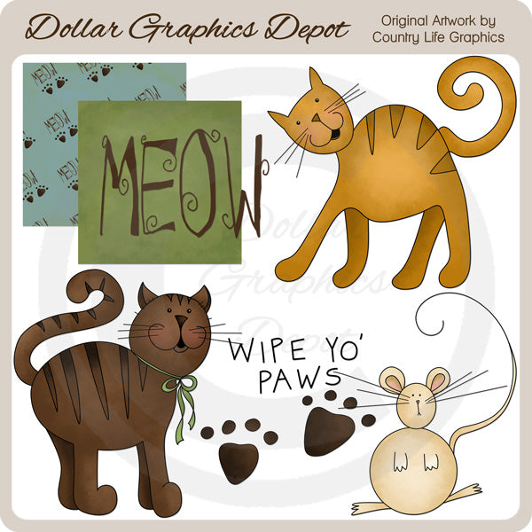 Wipe Yo Paws - Clip Art