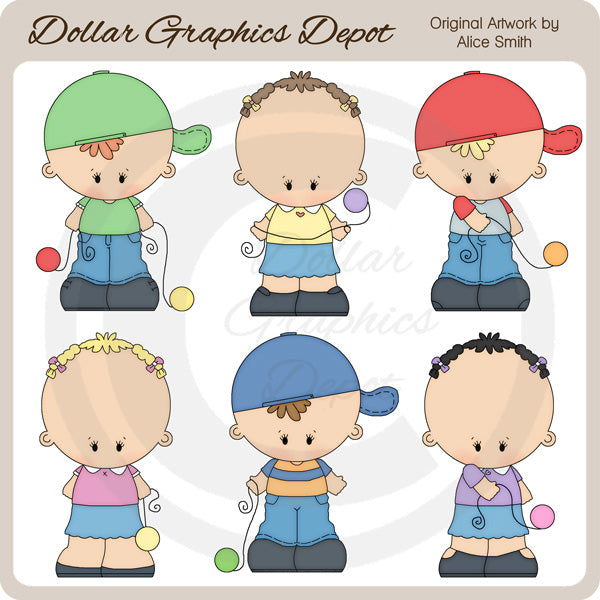 Yo-Yo Kids - Clip Art - *DCS Exclusive*