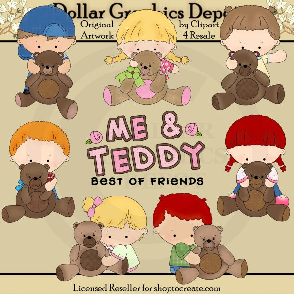 Yo y Teddy - Clipart