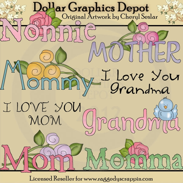 Mother's Day Word Art - Clip Art