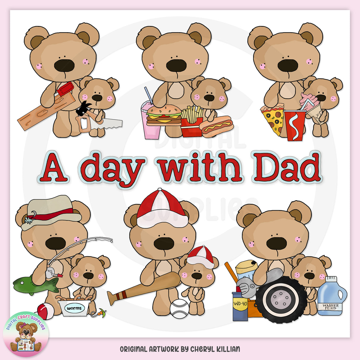 A Day With Dad - Clip Art