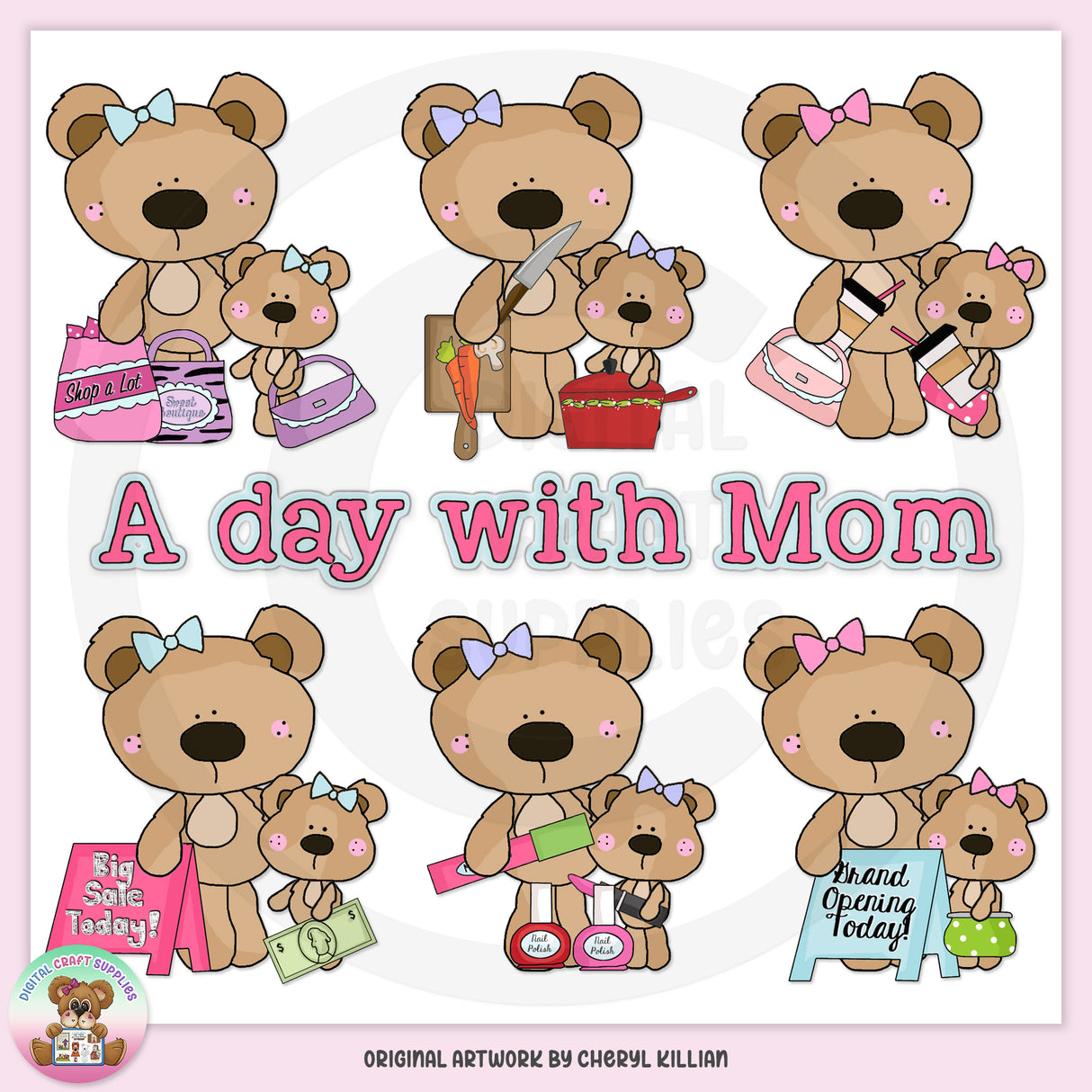 A Day With Mom - Clip Art