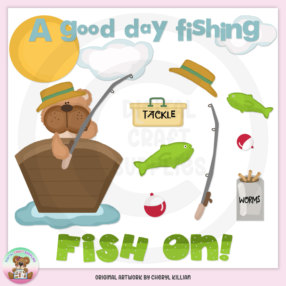 A Good Day Fishing - Clip Art