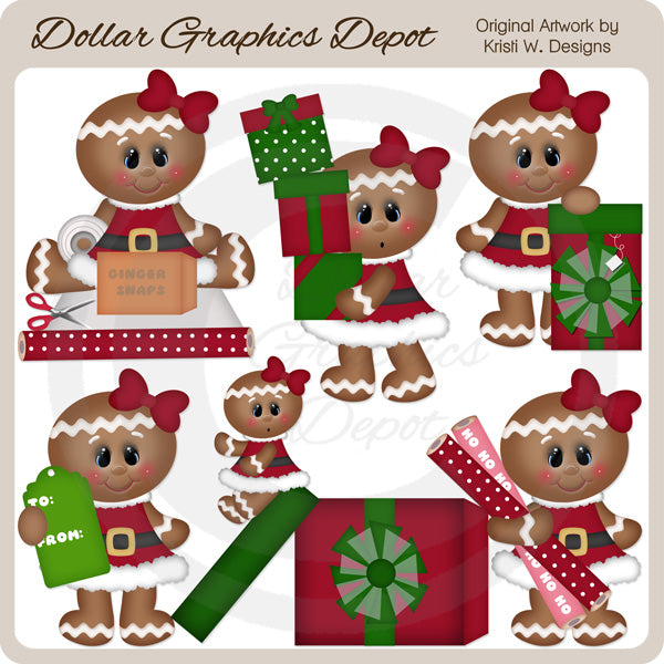 All Wrapped Up Gingers - Clip Art - DCS Exclusive