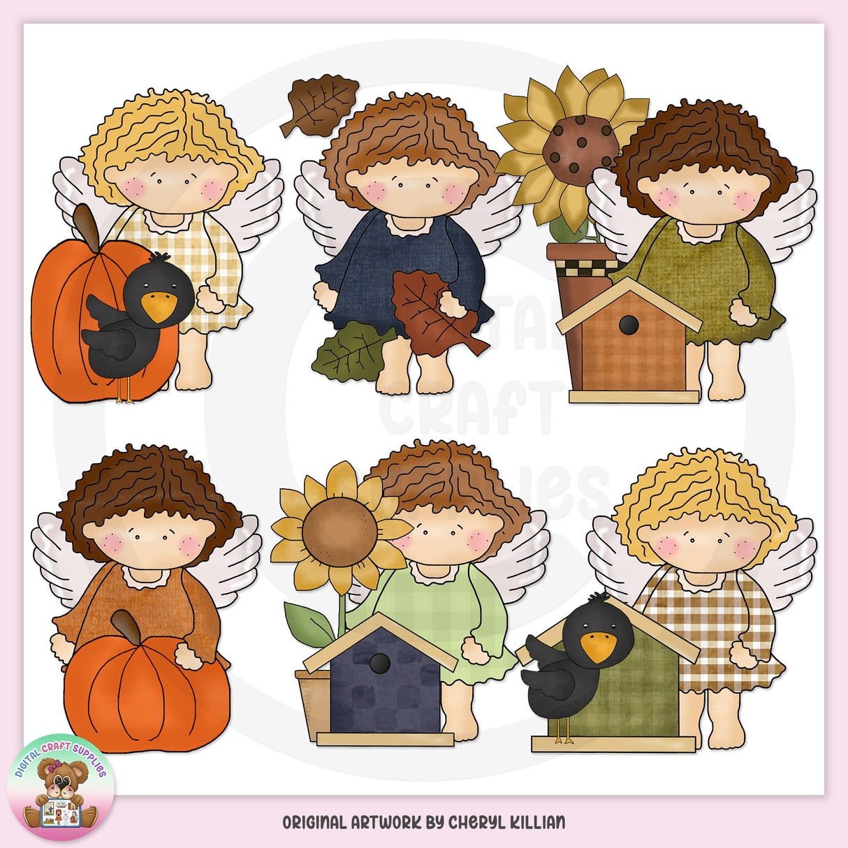 Angélica El Ángel Del Otoño - Clipart