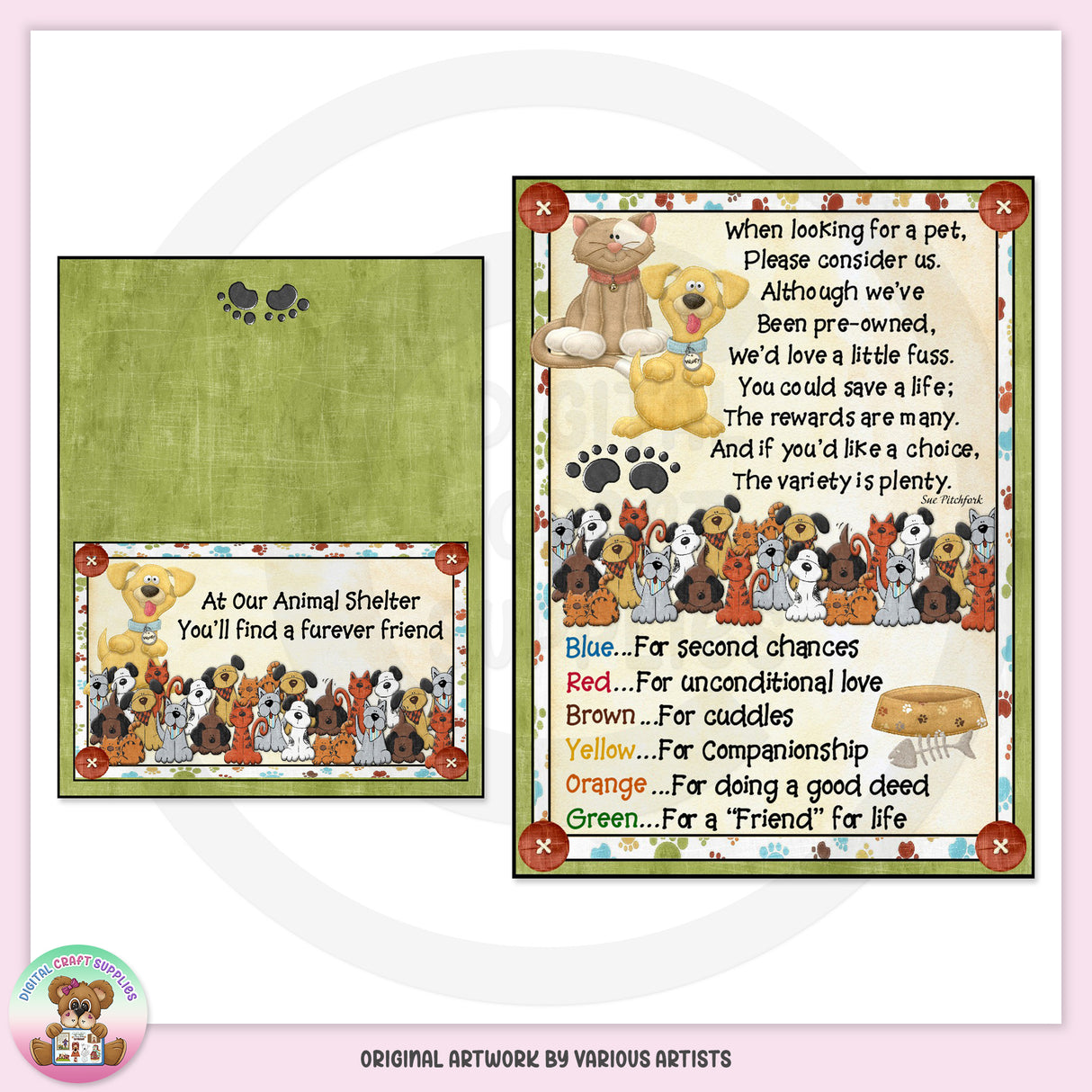 Animal Shelter - M&M Packet - Printables - DCS Exclusive