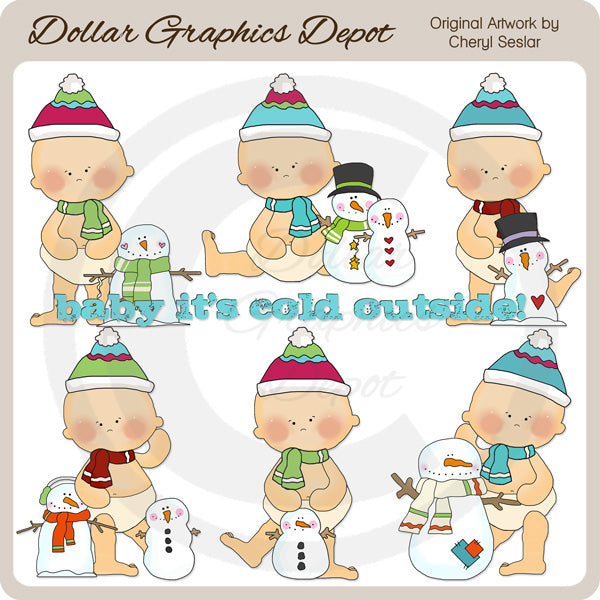 Baby It's Cold Outside 1 - Clip Art - DCS Exclusive