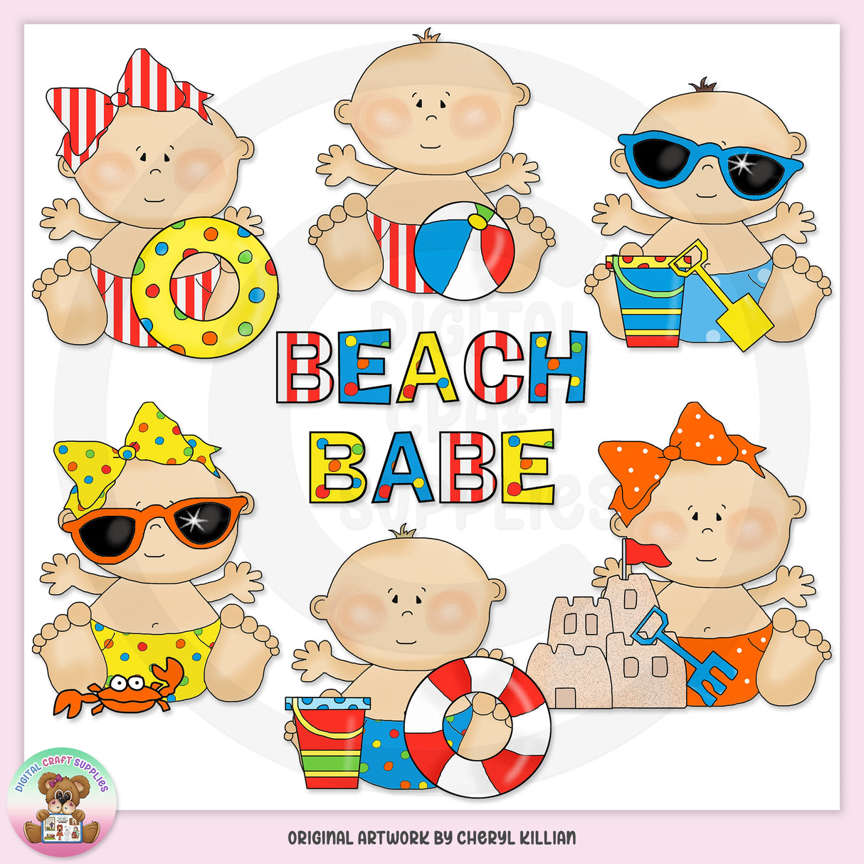 Bambini in spiaggia - ClipArt - Esclusiva DCS
