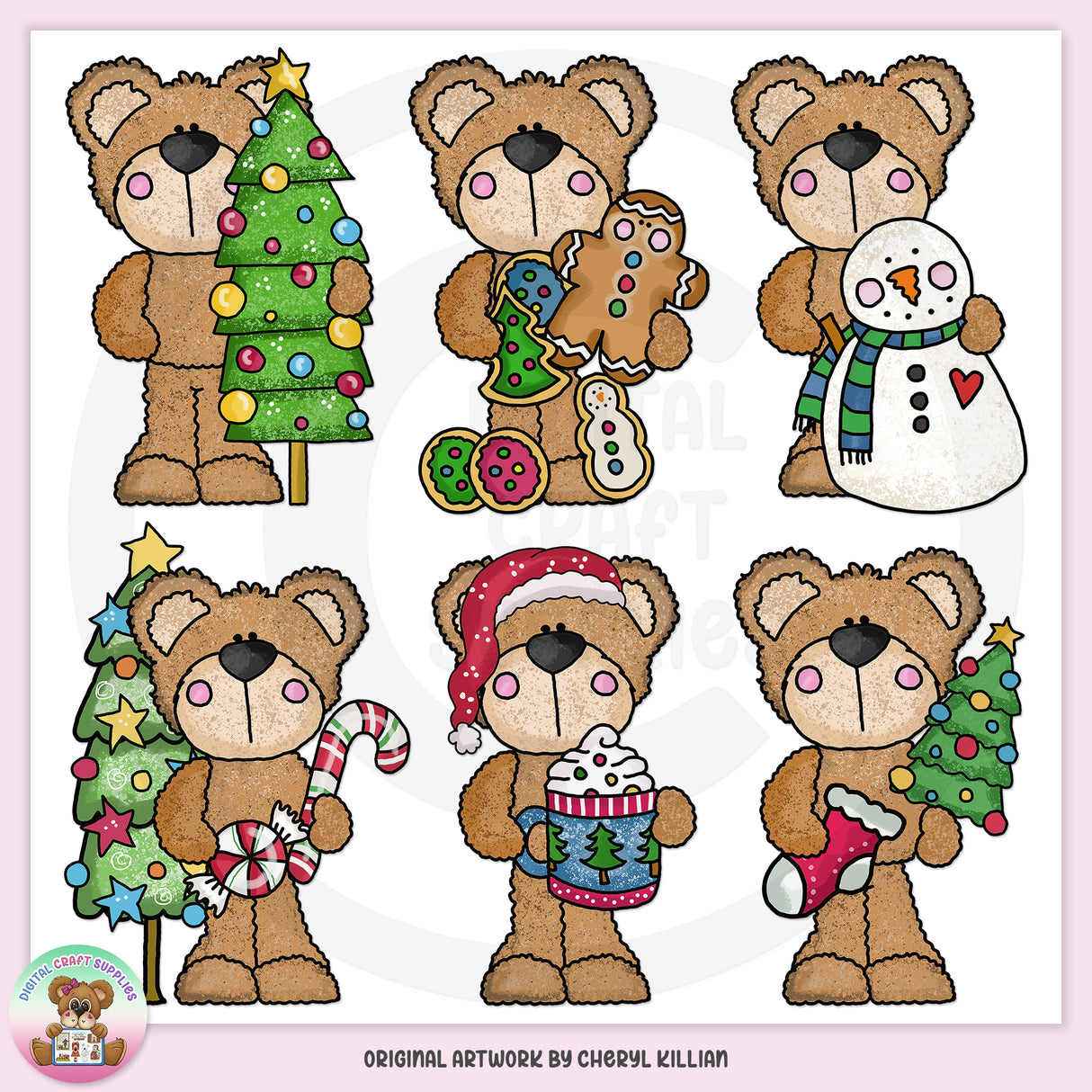 Beary Merry Christmas 2 - Clip Art