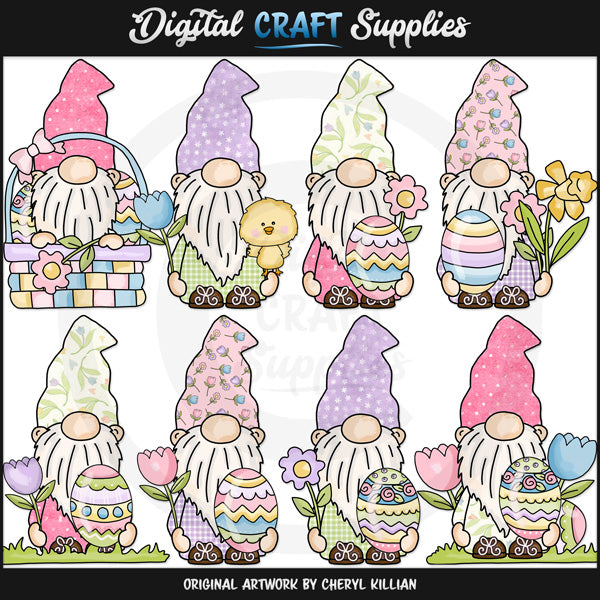 Big Eared Gnomes - Easter - Clip Art