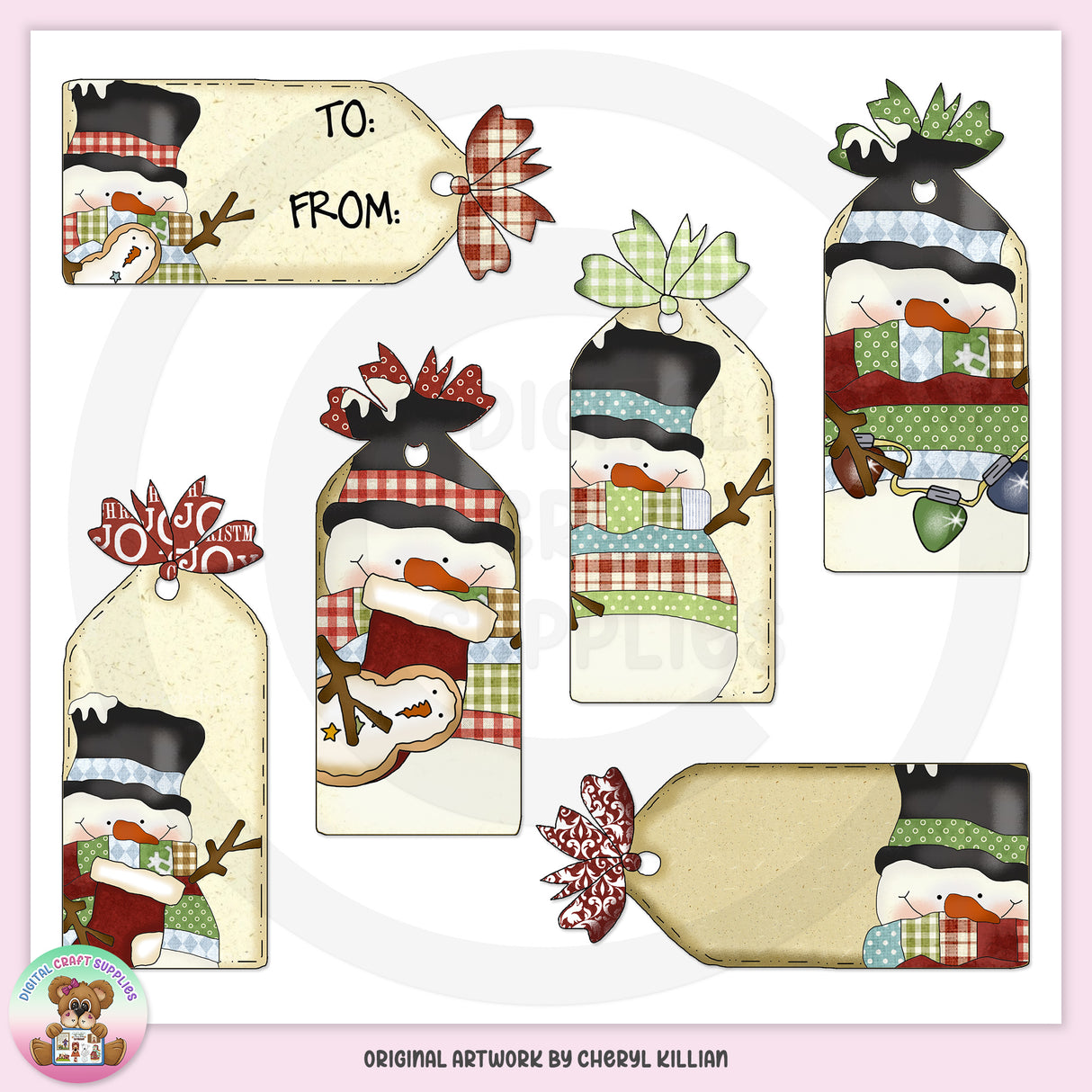 Chilly Willy Christmas Tags