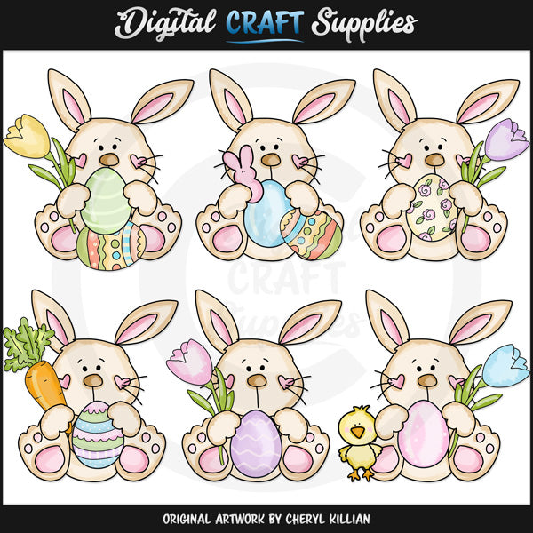Cute Little Easter Bunny - Clip Art