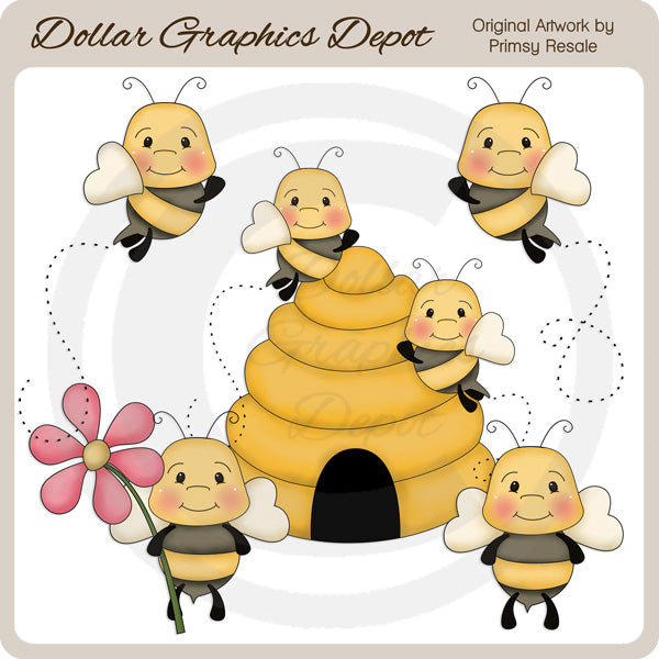 Cutie Bees - Clip Art