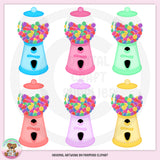Gumball Machines - Filled - Clip Art - DCS Exclusive