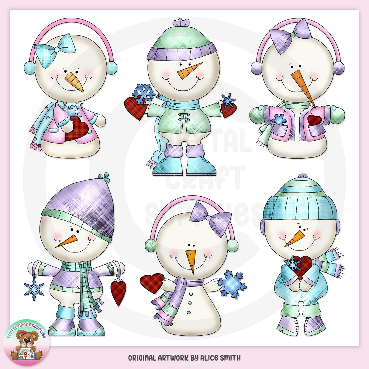 Snowy Valentine - Clip Art