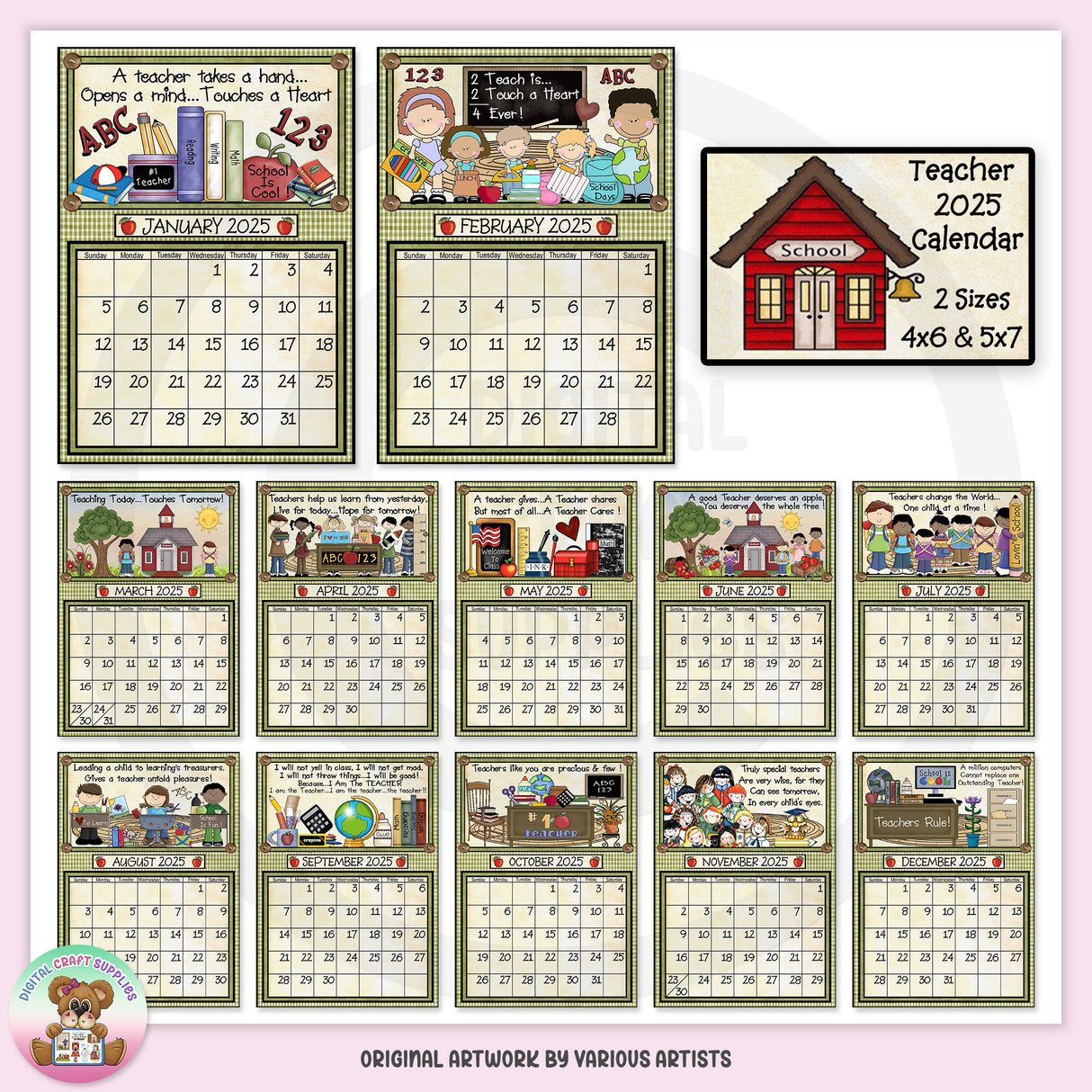 Teacher 2025 Calendar - DCS Exclusive