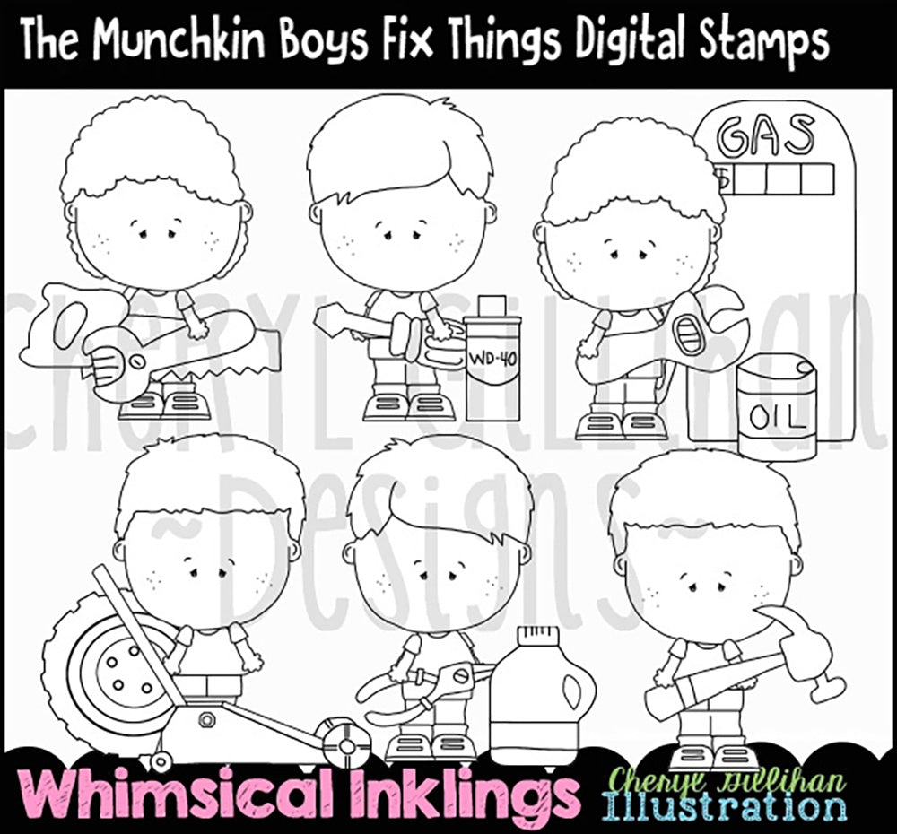 I Munchkin Boys aggiustano le cose...timbri digitali