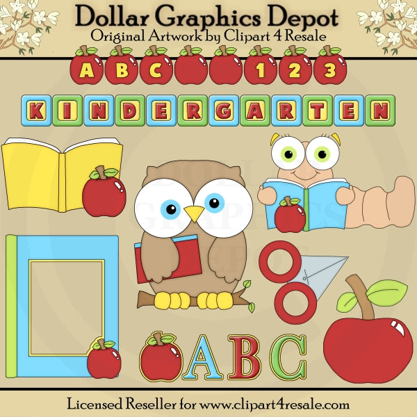 ABC Kindergarten - Imágenes Prediseñadas - Exclusivo de DCS