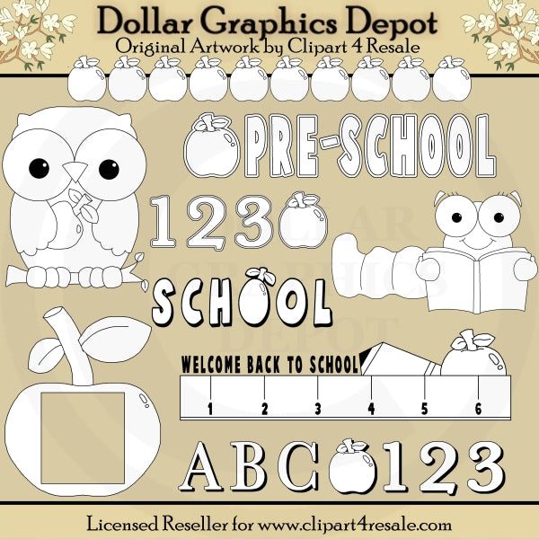 ABC Preschool - Timbri digitali - Esclusiva DCS
