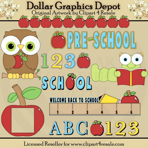 ABC Preschool - Clip Art - DCS Exclusive