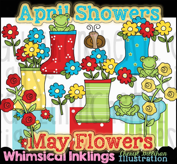 April Showers May Flowers...Graphic Clipart