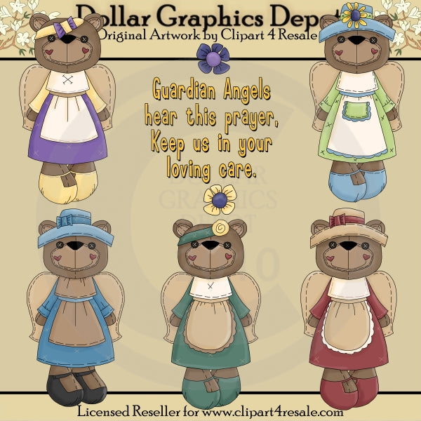 Angel Bears 1 - Clip Art - DCS Exclusive