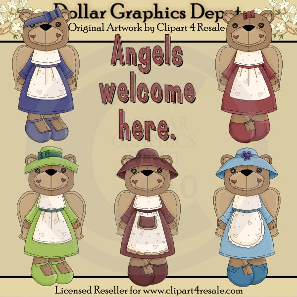 Angel Bears 2 - Clip Art - DCS Exclusive